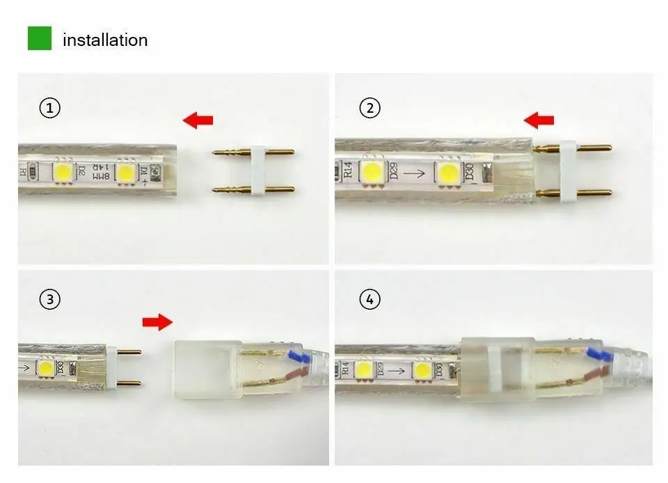 220V LED Strip Light IP67 Waterproof SMD 5050 Led Strip Flexible EU Power Plug 60led/m 1M 2M 3M 5M 10M 15M 20M Indoor Outdoor