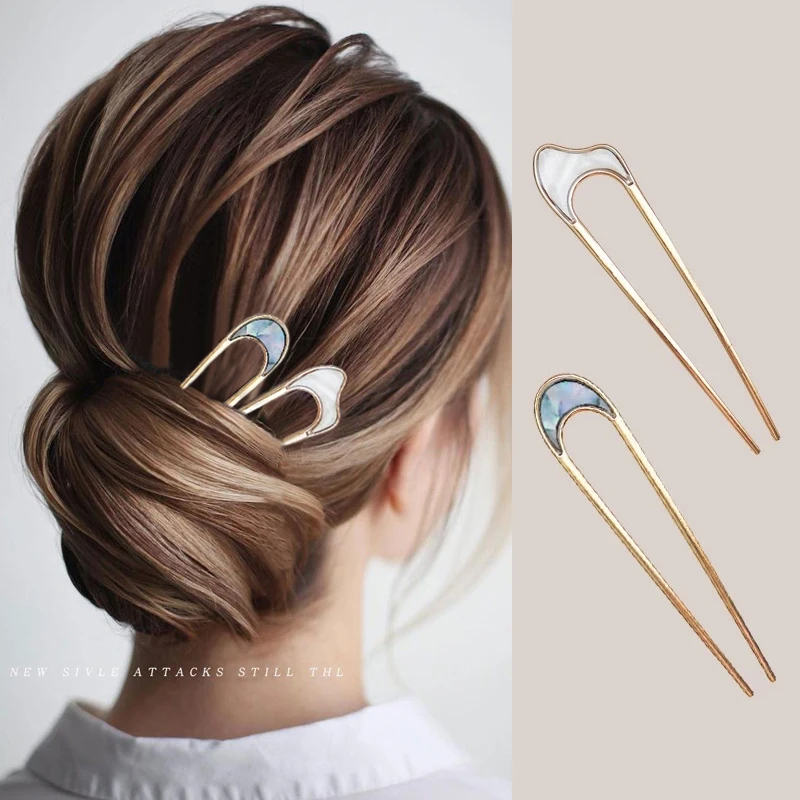 1/2pcs Set Hair Sticks Women Hair Clips for Women Simple U Shape Girls Hairpins Hair Sticks Hair Accessories Headwear 2022 New