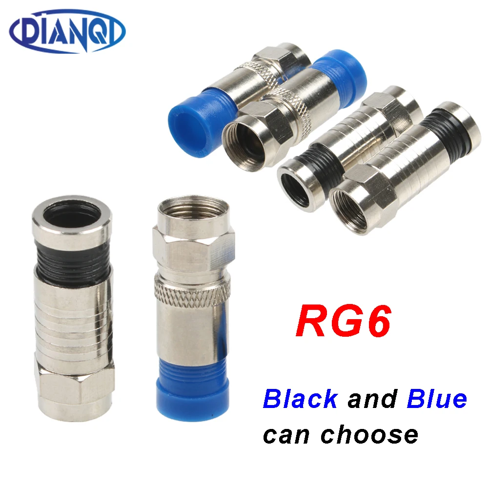 RG6 Compression Connectors Waterproof Connection F Compression Connector Coax Cable Coaxial Compression Tool