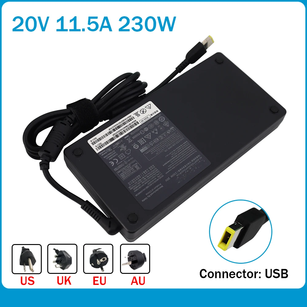 Imagem -03 - Adaptador ac para Lenovo Legion Carregador para Y740 Y920 Y540 P70 P71 P72 P73 Y7000 Y7000p Y9000k A940 20v 11.5a 230w