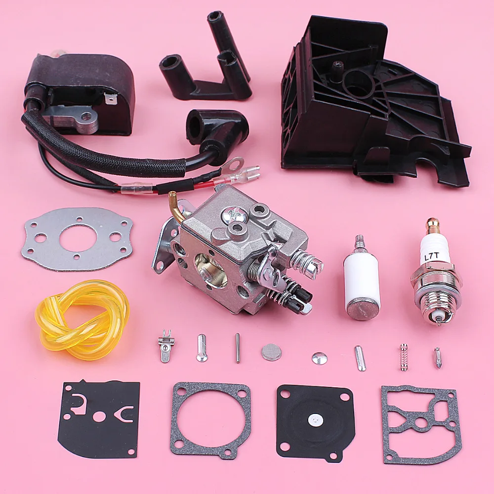 Carburateur Carb Bobine Voor Husqvarna 136 137 141 142 Brandstof Filter Lijn Grommet Adapter Reparatie Kit Chainsaw Vervangen Deel