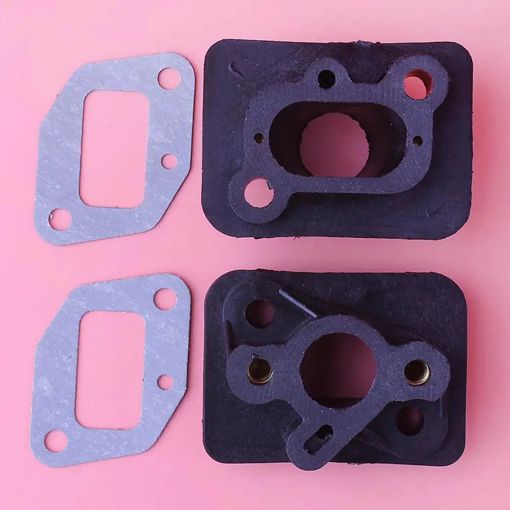 2Pcs/lot Brush Cutter Intake Manifold For 40-5 43CC 52CC Trimmer Parts Carburetor Base Connector Admitting Pipe Carb Adaptor