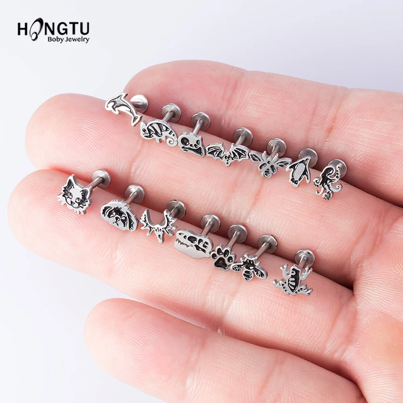 1PC 2021 New Lip Piercing Monroe Studs Labret Lip Rings Piercing 16G Surgical Steel Cartilage Tragus Piercing Earring for Women