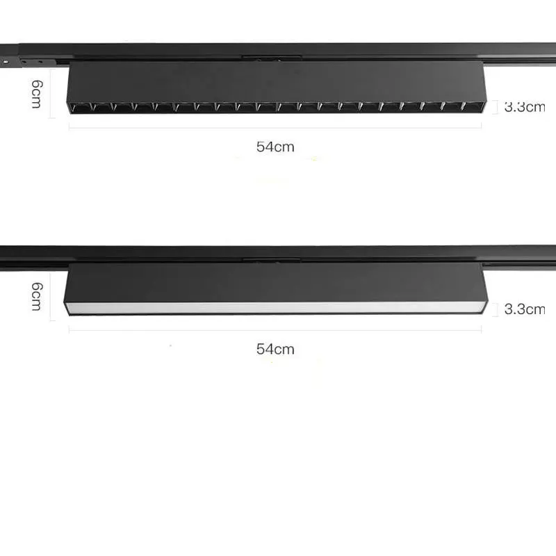 10W 20W 30W 40W 4Wire 3-Phase LED Rail Lamp Aluminum Track Light 110V 220V Liniowe światło halogenowe Sklep domowy Sklepy