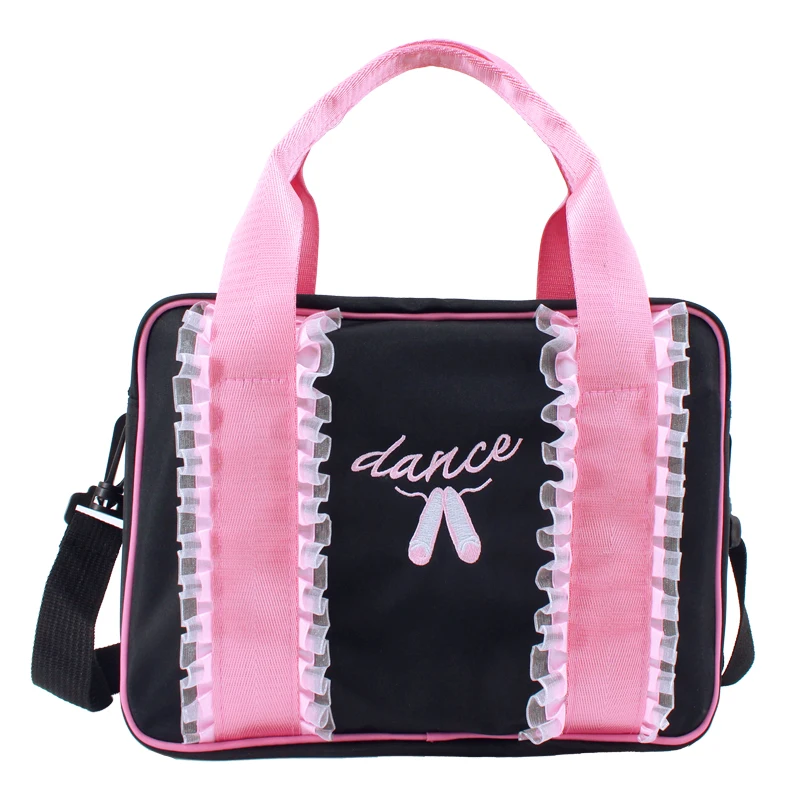 Girls Kids Sweet Lace Ballet Shoulder Bag Canvas Ballerina Dance Bag