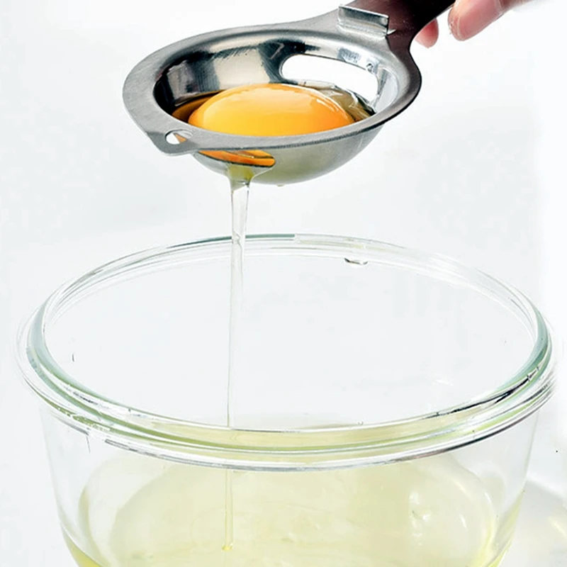 Stainless Steel Long Handle Egg Separator Egg Yolk White Separator Filter Egg Divider Baking Cooking Tools Kitchen Gadgets