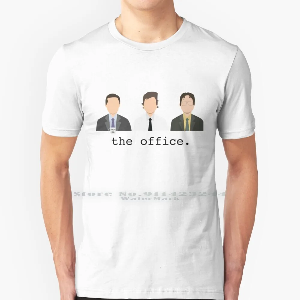 Jim , Dwight , Michael-The Office T Shirt Cotton 6XL The Office Dwight Michael Pam Beesley Jim Halpert Andy Bernard Toby