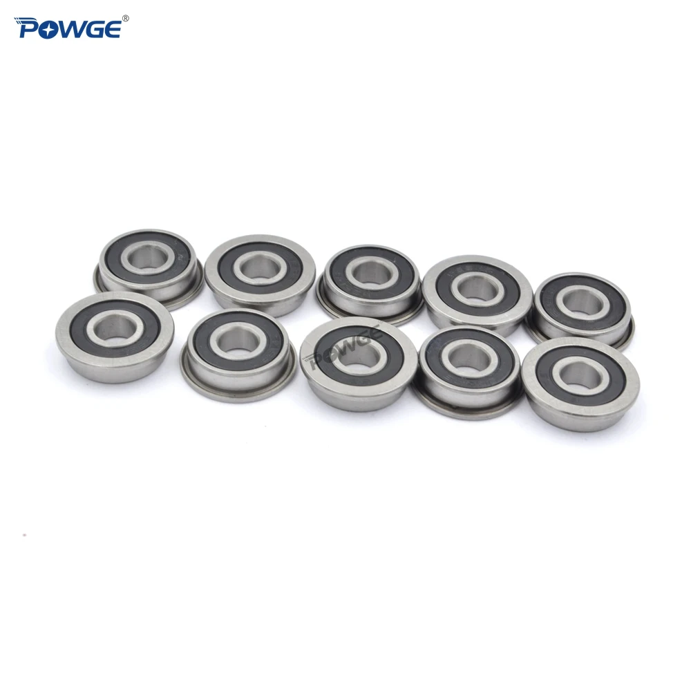 POWGE 10pcs VORON F605-2RS Bearing 5*14*5 mm ABEC-7 Flanged Miniature F605 RS Ball Bearings F605RS For Voron 3D Printer