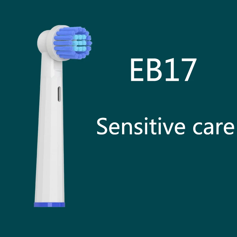 Cabezal de cepillo de dientes eléctrico de repuesto profesional, cabezales de cepillo de dientes eléctrico para Oral-B EB17/EB20/EB50, cuidado sensible, limpieza precisa