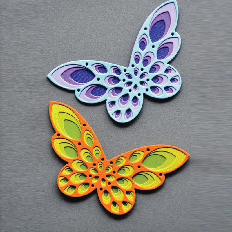 3 Layered Butterflies Frames Heart Shape Words Metal Cutting Dies For Scrapbooking Craft Die Cut Card Making Embossing Stencil