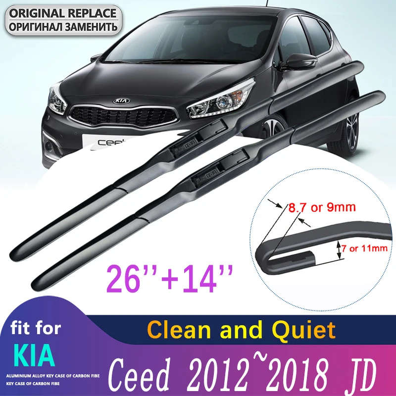 for KIA Cee\'d Ceed 2012~2018 2013 2014 2015 2016 JD  Front Windscreen Windshield Wipers Blades Car Accessories Car Wiper Blade