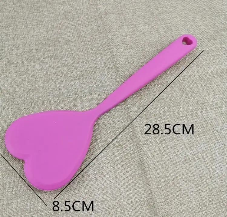 Cake Silicone Spatula Utensil Red Heart Shape Spoon Baking & Pastry Spatulas Scraper Non-Stick Cooking Shovel SN3785