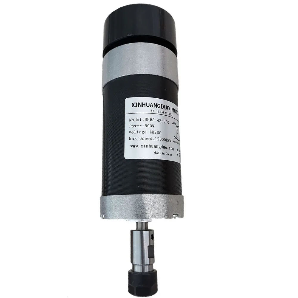 500W High Speed Brushless Motor DC 48V CNC Engraving Milling Air Cooled Spindle Motor For CNC Engraving Machine