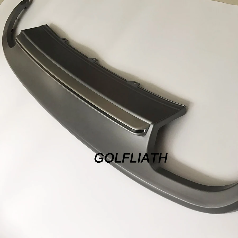 GOLFLIATH S5 style PP+Stainless Rear Lip Bumper Diffuser Kit End Pipe Muffler Tip fit For Audi A5 2012-2015 2/4-door version