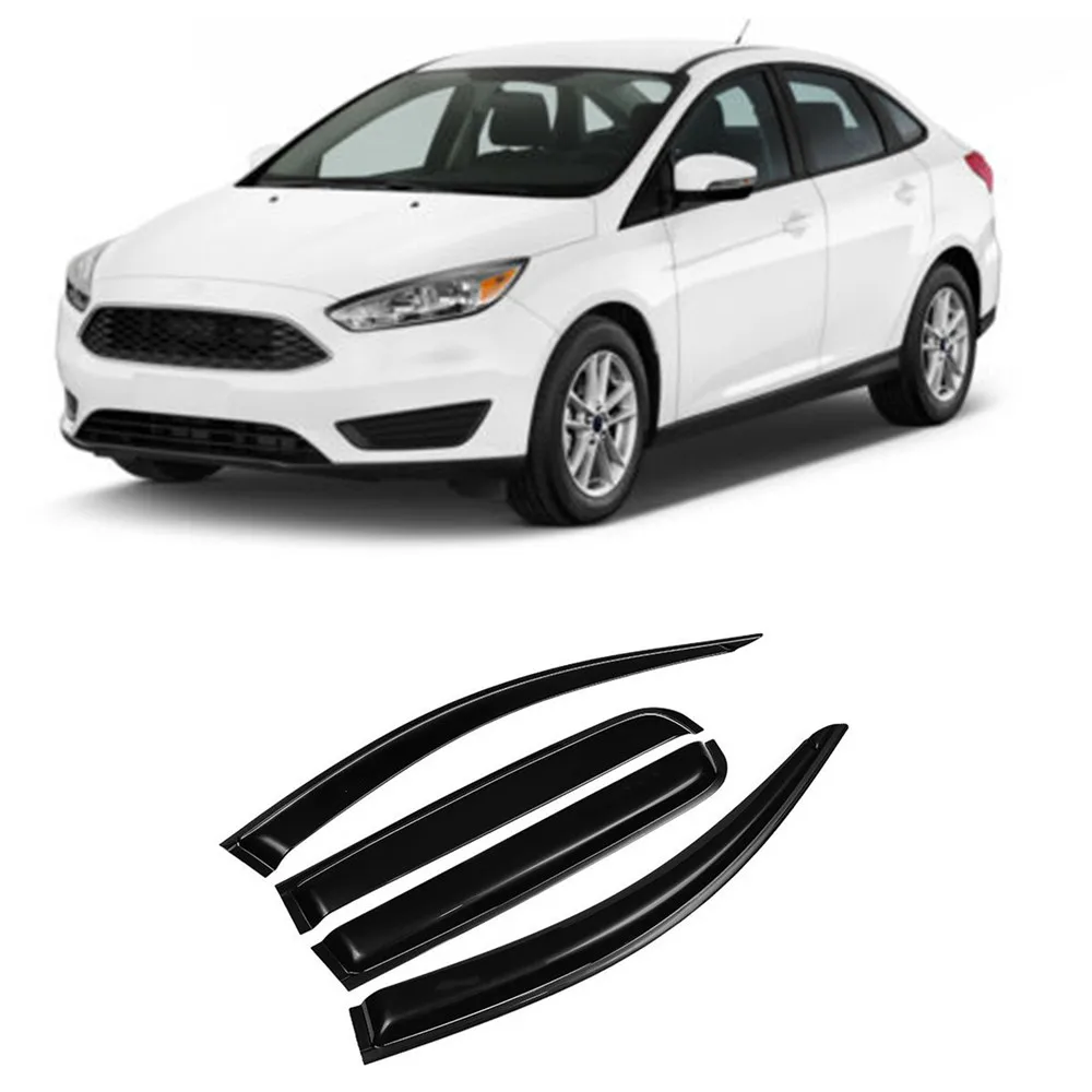 For Ford Focus 3 MK3 2012 2013 2014 2015 2016 2017 2018 Door Window Visor Vent Sun Rain Deflector Guard Shade Raincoat Cover