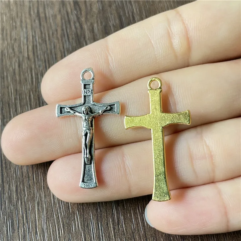 JunKang 20pcs Alloy Retro Religious Belief Pendant DIY Bracelet Necklace Jewelry Connector Making Accessories