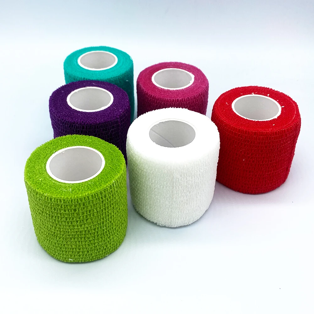 

1 Roll 5*450cm Disposable Self-adhesive Flex Elastic Bandage Tattoo Handel Grip Tube Wrap Elbow Stick Medical Tape Accessories