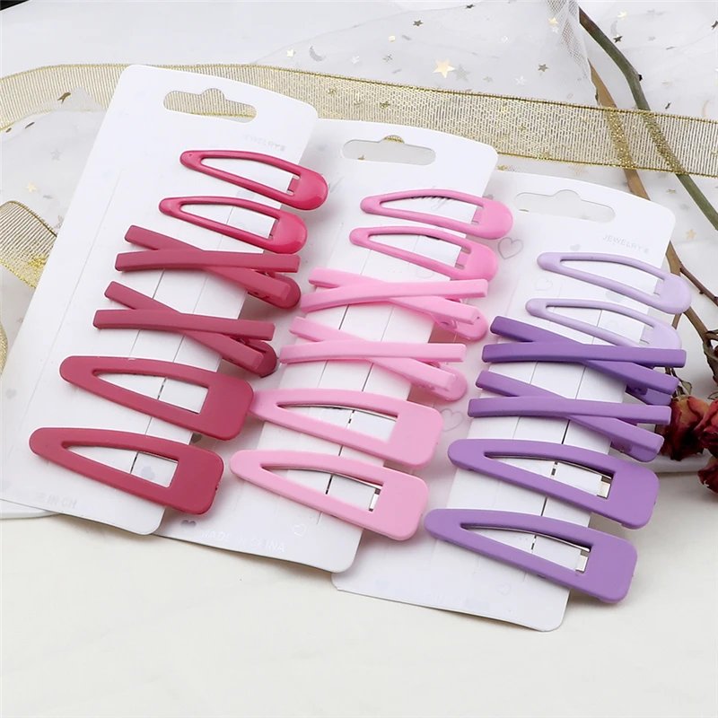 6Pcs Solid Colors Hairpins For Children Girls Basic Simple BB Clips Colorful Cute Hair Clip Barrettes Headwear Hair Accessories