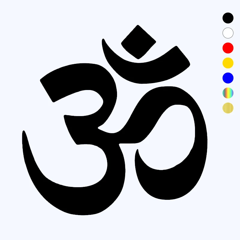 CK21309# Die-cut Vinyl Decal Yoga Om Ohm Car Sticker Waterproof Auto Decors on Car Body Bumper Rear Window