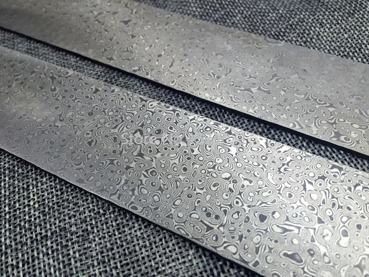 1piece Damascus steel DIY knife Making Spiral texture Sandwich Pattern steel Knife blade blank Kitchen knife Heat Treatment