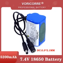 VariCore Protect 7.4 V 5200 mAh 8.4 V 18650 li-lon bateria światła rowerowe lampa czołowa specjalny akumulator DC 5.5*2.1MM