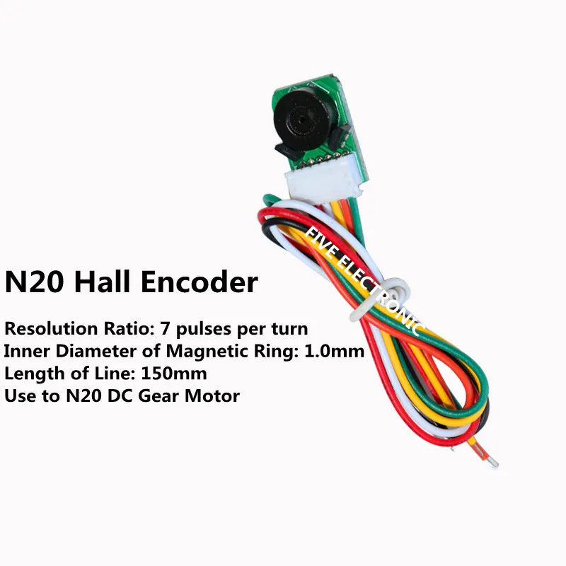 

N20 Hall Magnet Encoder Code Plate Magnetic Induction Rotation Use to N20 DC Gear Motor 7Pulse Square Wave for Balance Car