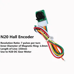 N20 Hall Magnet Encoder Code Plate Magnetic Induction Rotation Use to N20 DC Gear Motor 7Pulse Square Wave for Balance Car