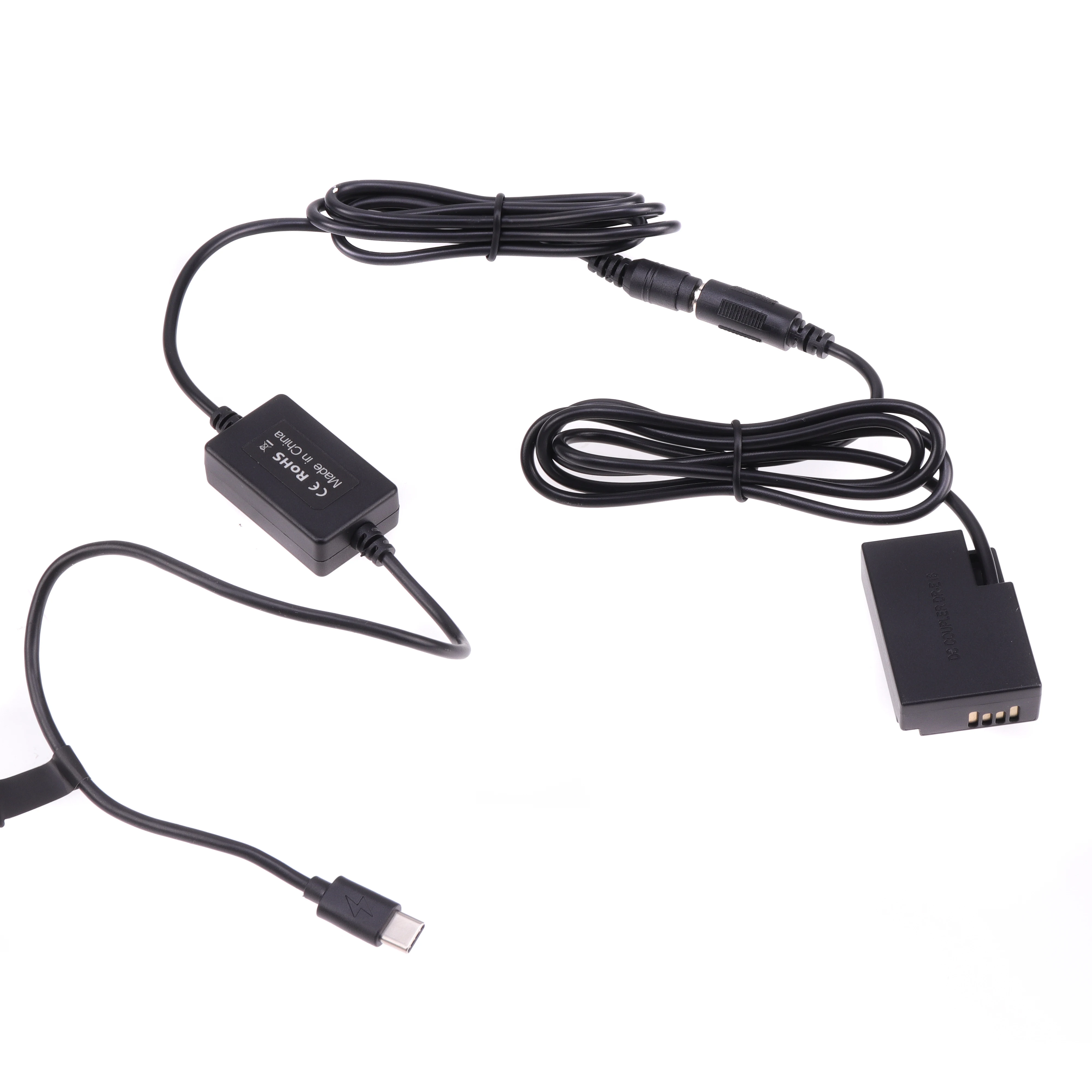 FOTGA Decoded LP-E18 Dummy Battery Adapter +Type C Cable for Canon RP 77D 200D 250D 750D 760D 800D 850D Rebel T6i T6s T7i T8i