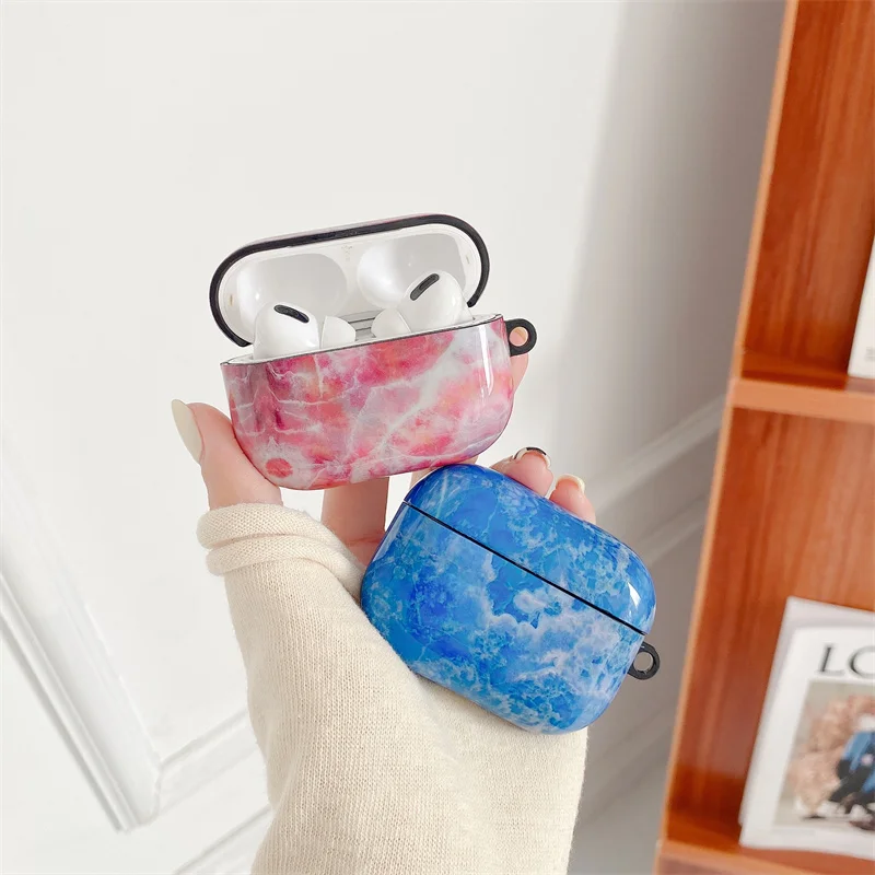 Lurxury Stylish Marble Pattern Earphone Case For Airpods 1 2 Soft Wireless Bluetooth Headest Protective Cover For Airpods Pro