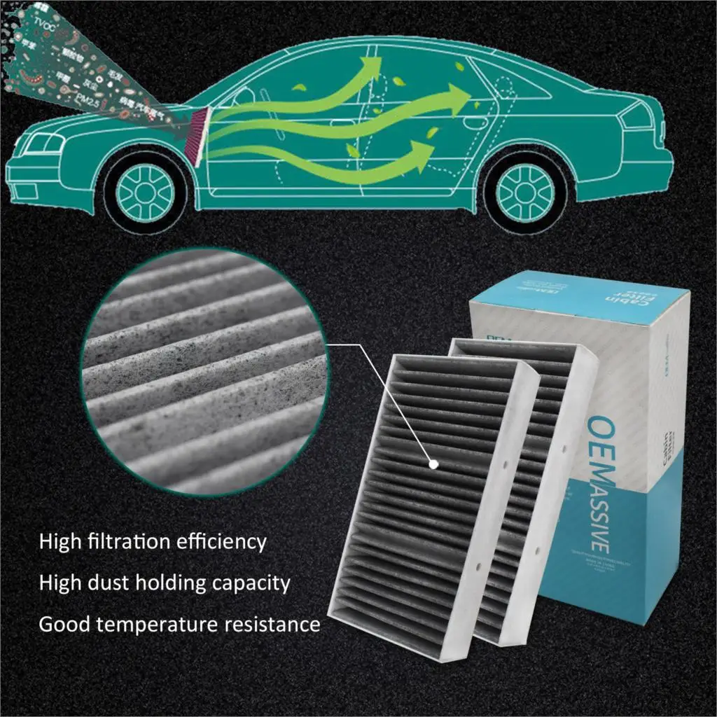 2X Car Interior Pollen Cabin Air Filter For Mercedes-Benz GL-Class GLS X166 M-Class GLE W166 1668307201 1668300318 2928300000