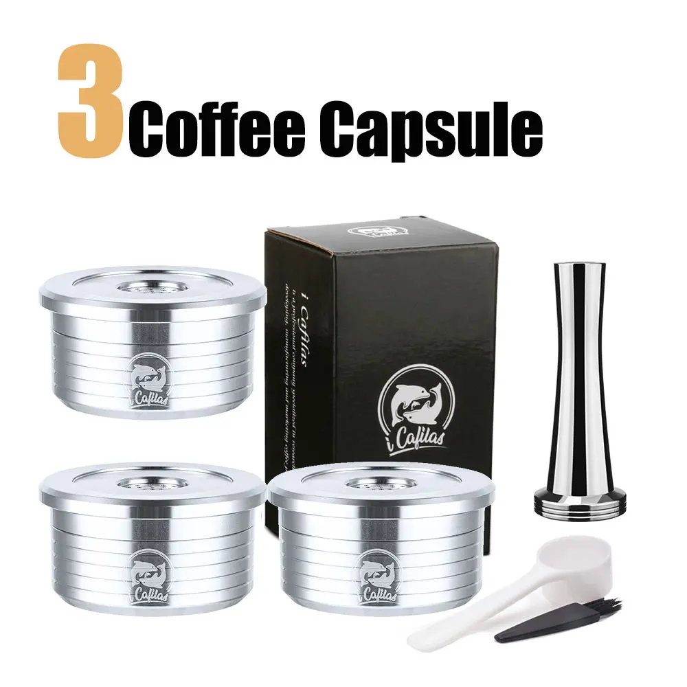 iCafilas Refillable Reusable Coffee Filters Stainless Steel Coffee Capsules Pod Cup For Lavazz-a-1 Espresso Point Machine