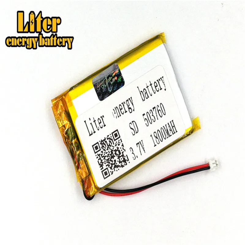 plug 1.5-2P 3.7 V 503760 504060 1800mah Rechargeable lipo flat battery li po rechargeable battery