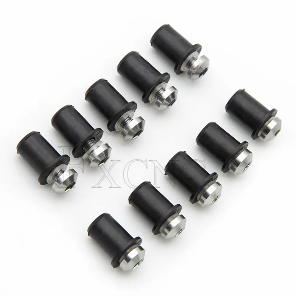 10Pcs 5Mm Voorruit Voorruit Bolt Screw Kit Voor Honda Cbr 125R 250R 300R 500R 600 900 954 1000 rr CBR650R CBR954RR CBR600 F4i