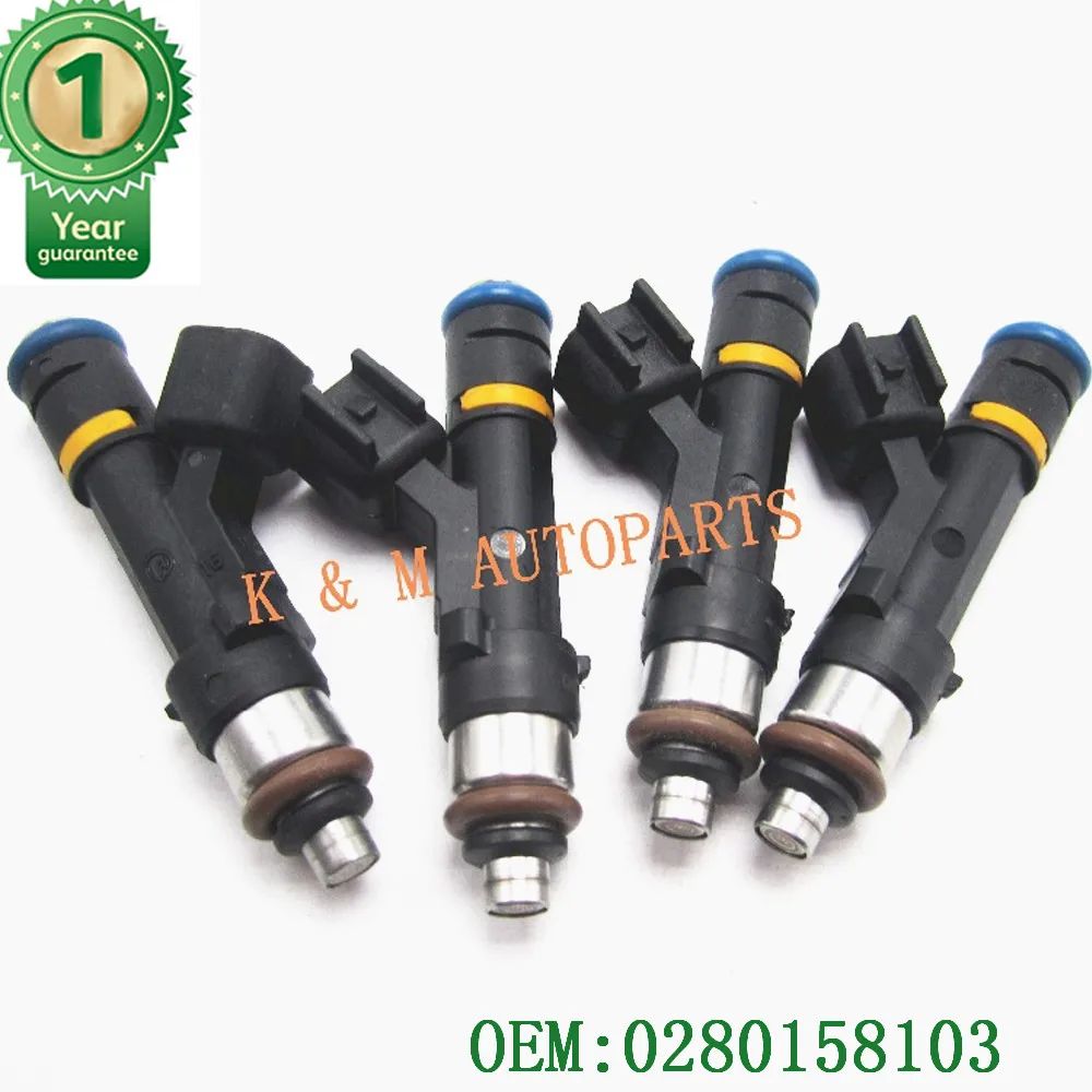 4 x FUEL INJECTOR NOZZLE INJECTION Flow Matched Fuel Injector  2006-2012 for Mazda 2.0 2.3 0280158103 0 280 158 103