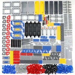 Ensemble de blocs de construction en vrac, bras de levage à broches, faisceau sans clous, connecteur d'appellation, engrenage de panneau, jouet de voiture compatible Mindstorm, pièces de module haut