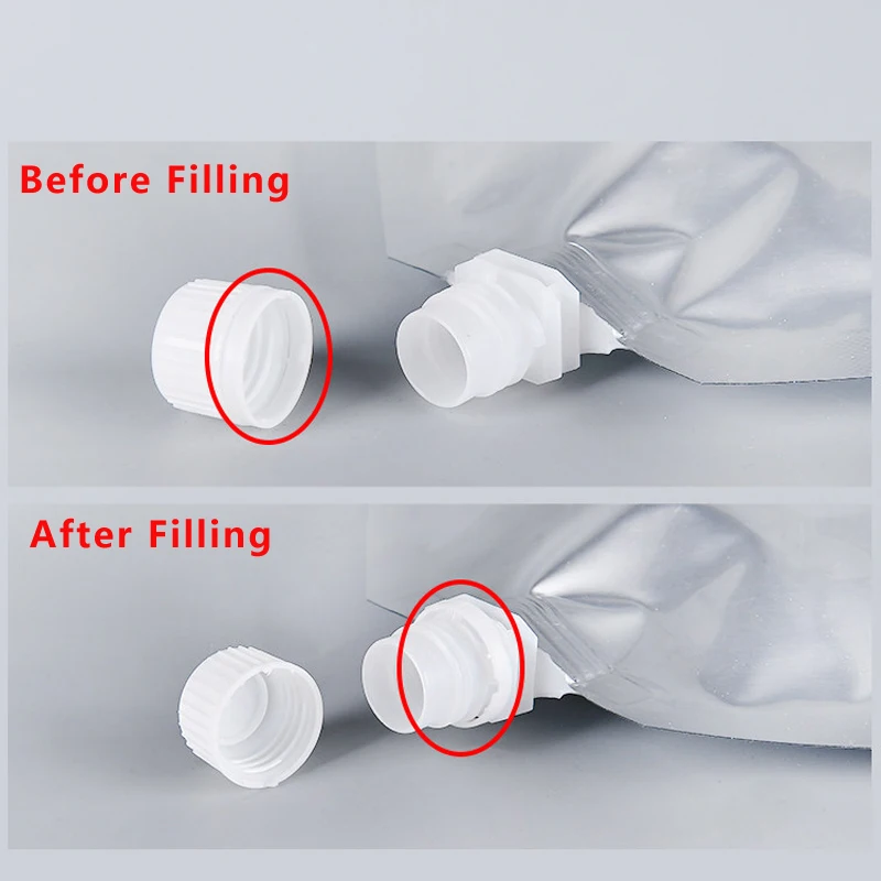 10Pcs Silver Aluminum Foil Spout Pouch Reusable Durable Food Sealed Pouch storge Bag For Liquid Soap Drink Cosmetic Packaging