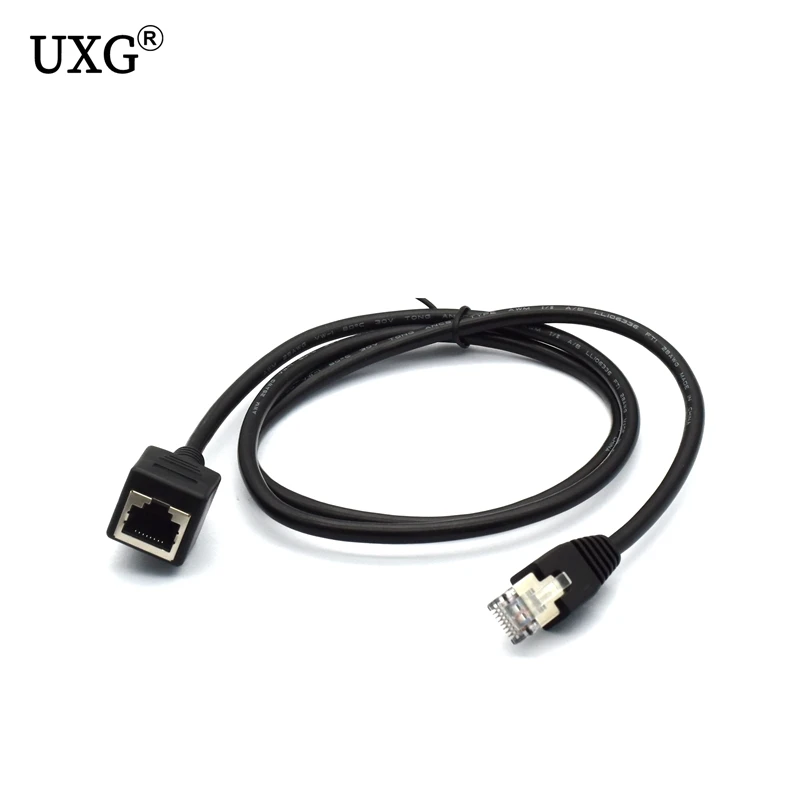 Male To Female RJ45 Ethernet Internet Network LAN RJ45 Extension Cord For Laptop PC ADSL Modem Router Shielded Cable 0.3m 100cm