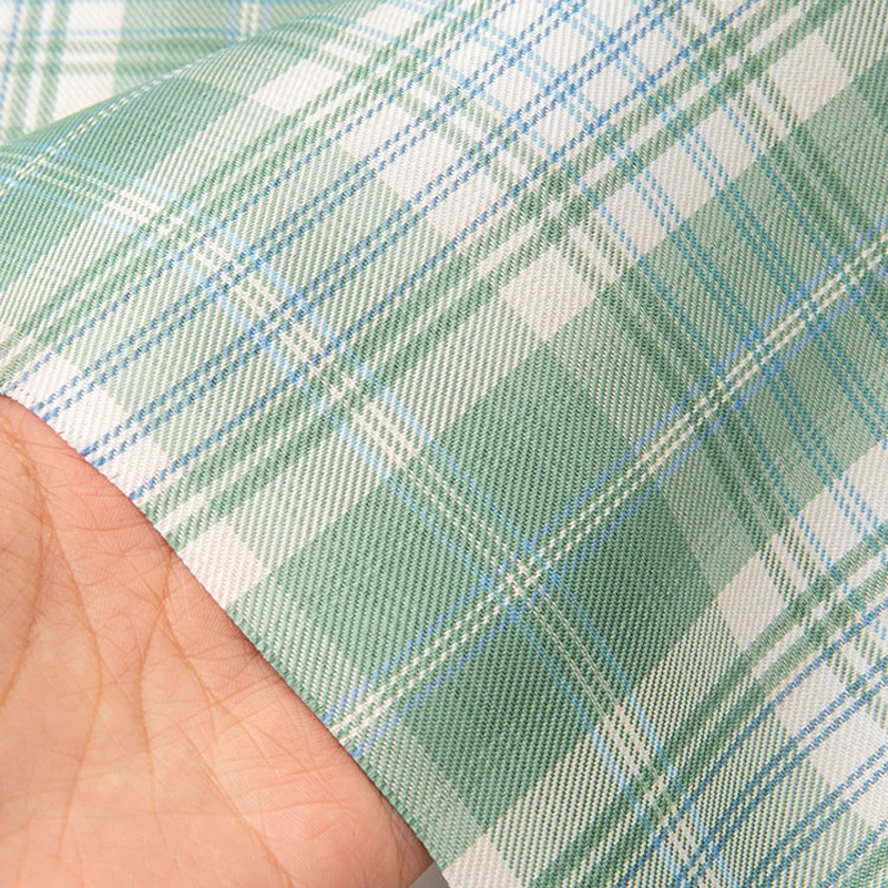 Plaid Yarn Dyed Fabric JK Japanese School Uniform Colored Fabrics For Sewing Pleated Skirt Hair Ring By Meters