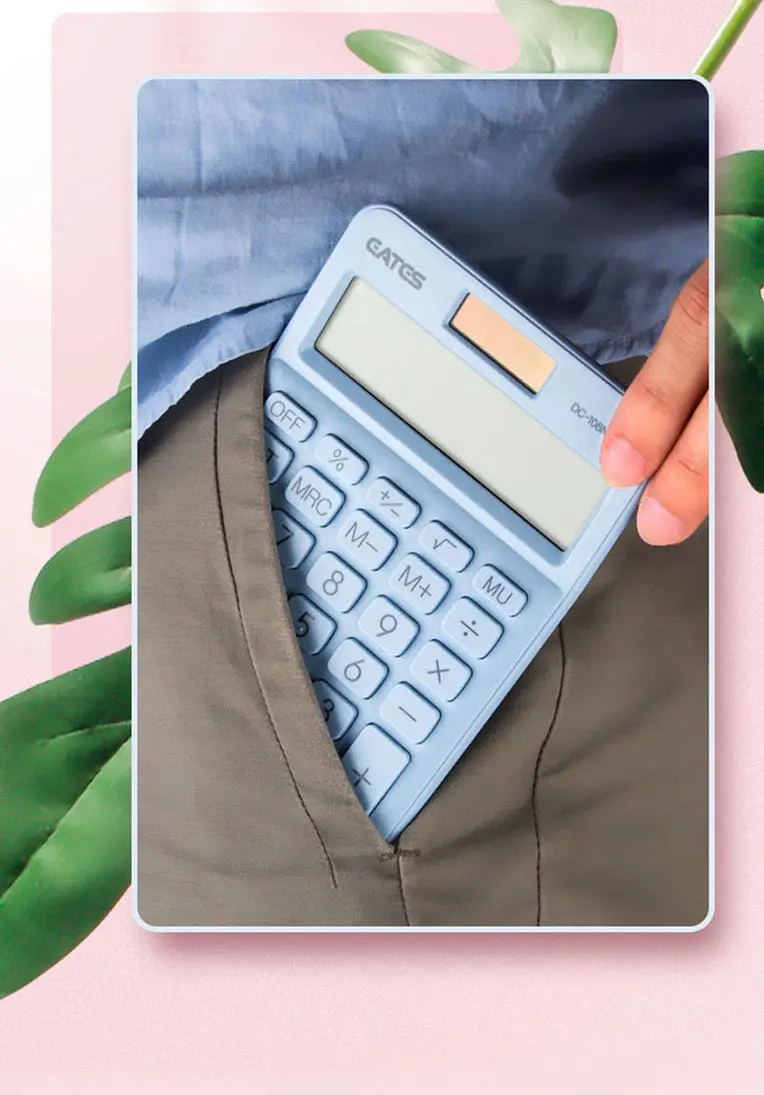 12 Digit Desk Solar Mini Calculator Big Buttons Financial Business Accounting Tool For School Student Small Comercial  Supplies