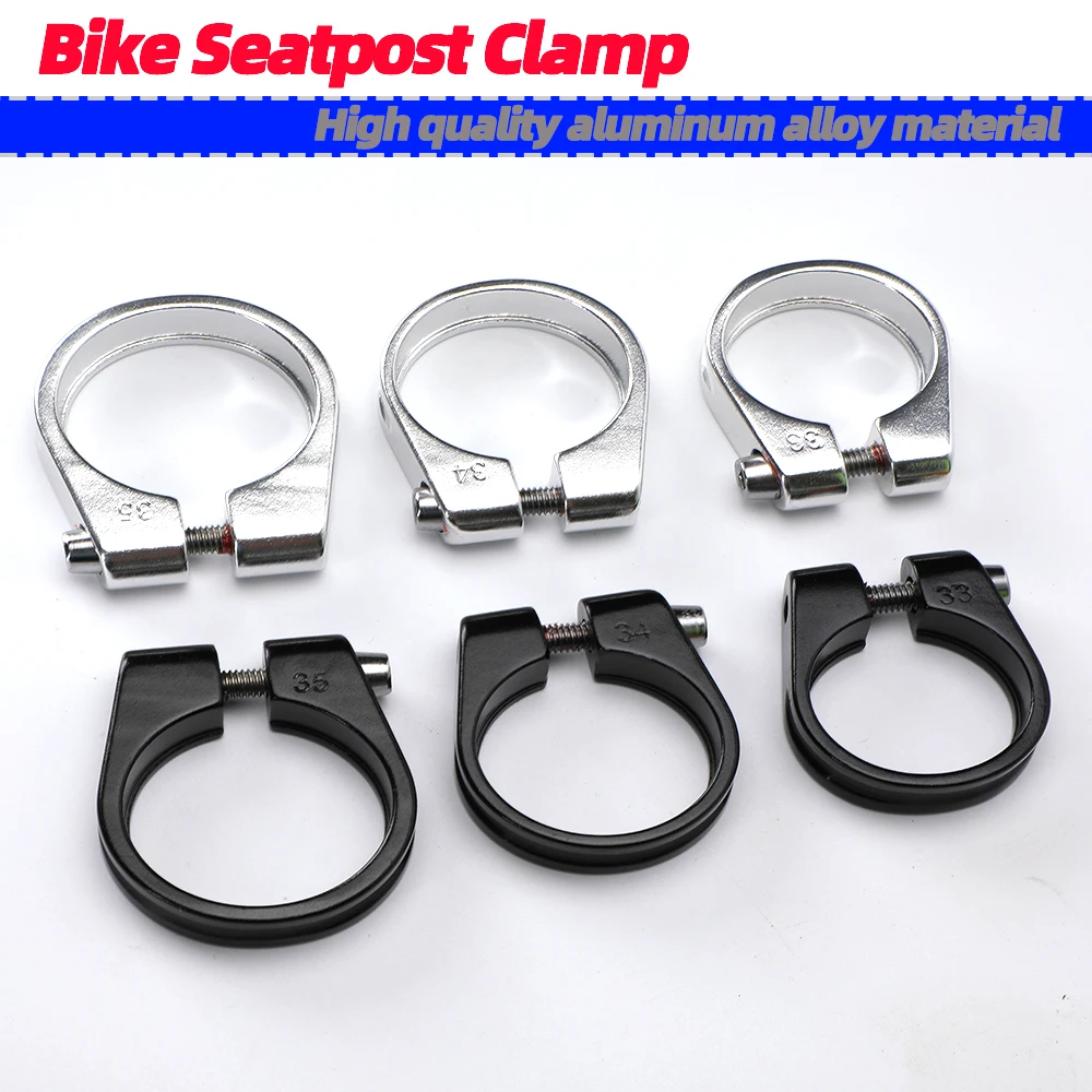 MTB Bike Sattelstütze Clamp 28.6/31.8/34,9mm Ultraleicht Fahrrad Sitz Post Clip Schwarz Silber Aluminium Legierung Straße bike Sitz Rohr Montieren