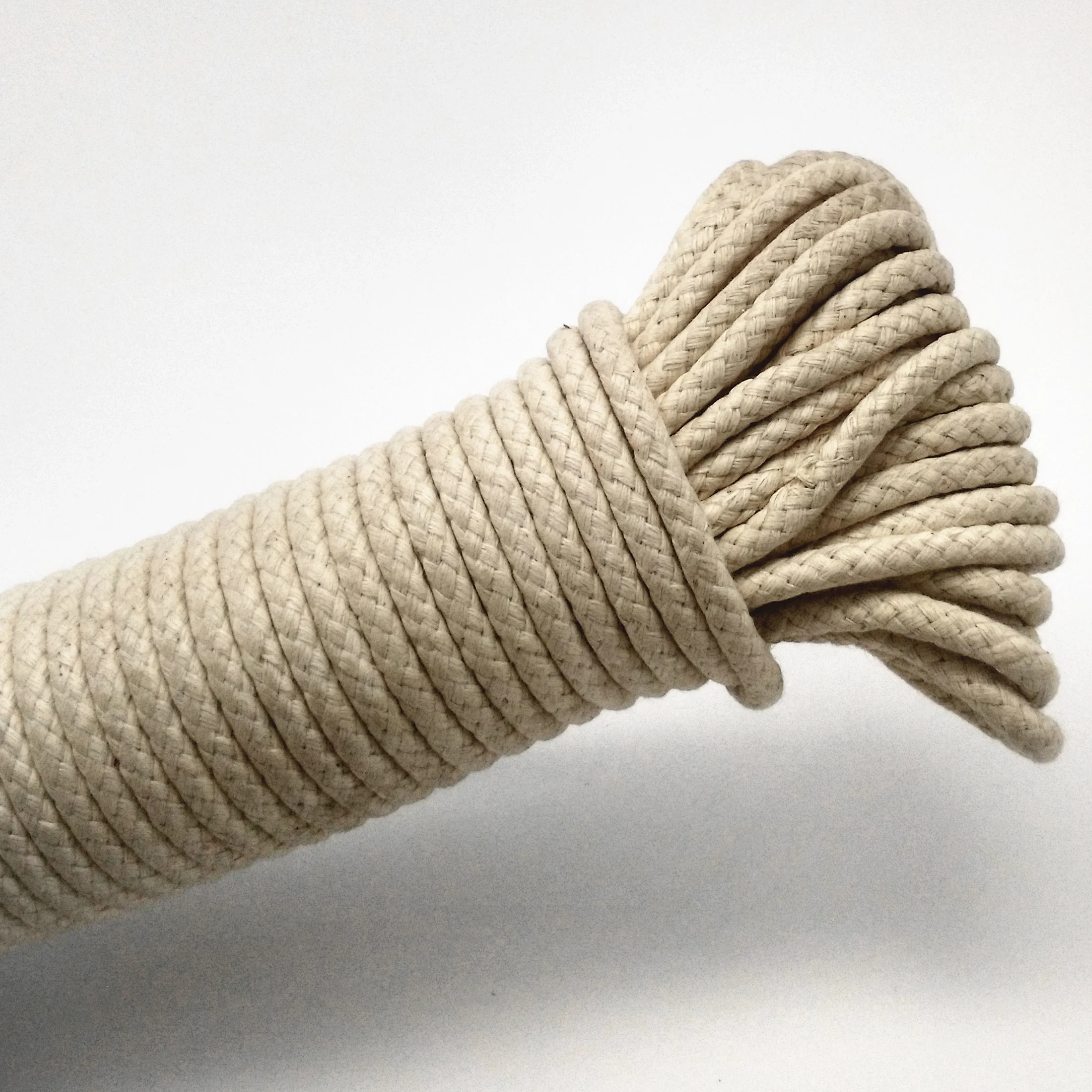 HOT Braided Waxed Cotton Rope Thick 4/5/6/8mm strong stretch flagpole pulley line clothes rope bondage free shipping 25m