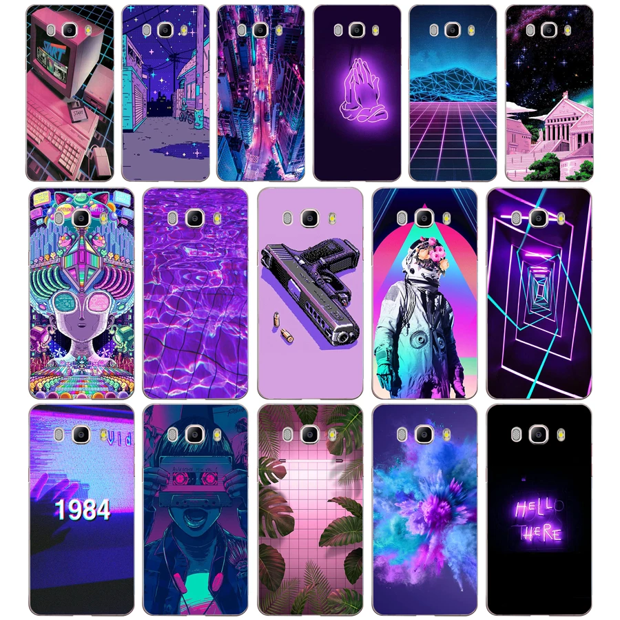 129SD Vaporwave Aesthetics  Soft Silicone Tpu Cover phone Case for Samsung j3 j5 j7 2015 2016 17 j2  prime j6 Plus 2018