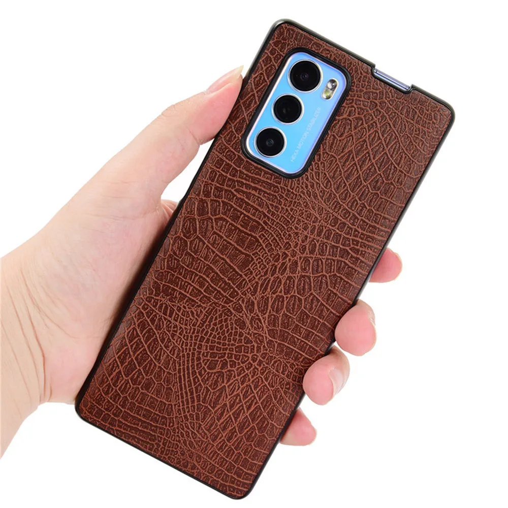 Crocodile Case for LG Wing 5G LGWing Case Shockproof Leather Skin Hard Cover Phone Case for LG Wing Funda Protective Para