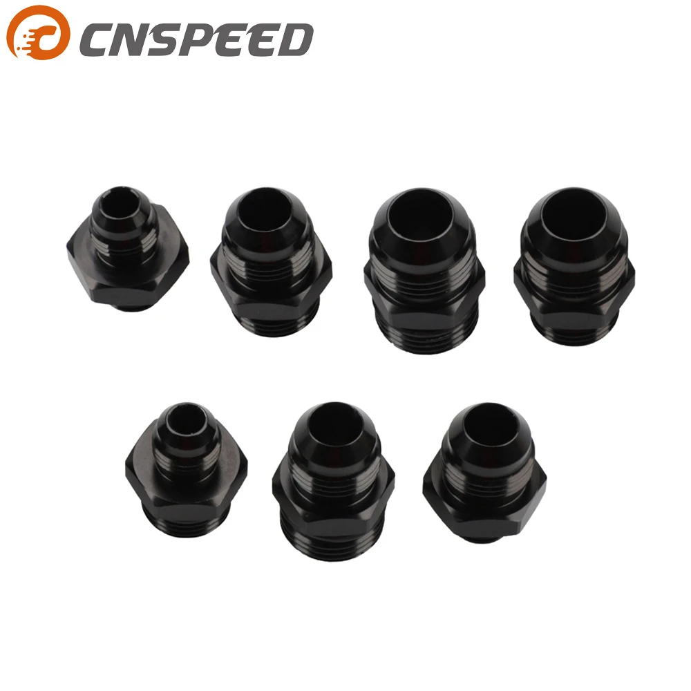 Male Adapter Fitting Black ORB-6 ORB-10 ORB-10  O-ring Boss to AN6 6AN AN8 8AN AN1010AN 6061-T6 aluminum Flare fiting