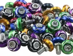 1pc CNC Motorcycle Screw Nut Alloy Color Plate Coverset Cowling Motorcycle Aluminum Washer Body Cover Skru Motorcycle Part