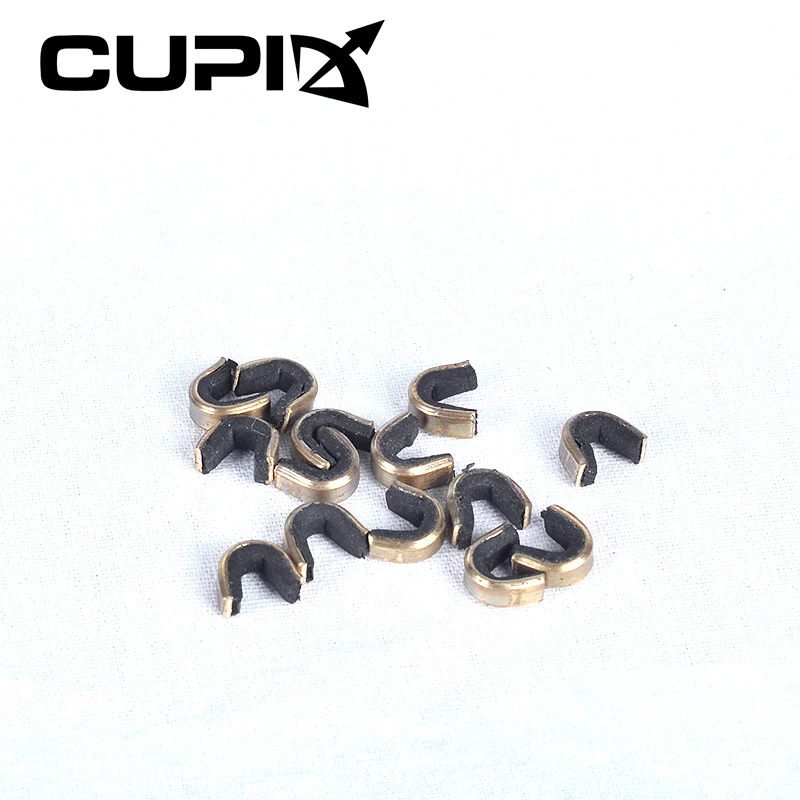 12 Pcs String Buckle Clips Nocking Points Brass Nock Bow Protector Interchangeable Accessory for Recurve Take Down Bow Archery