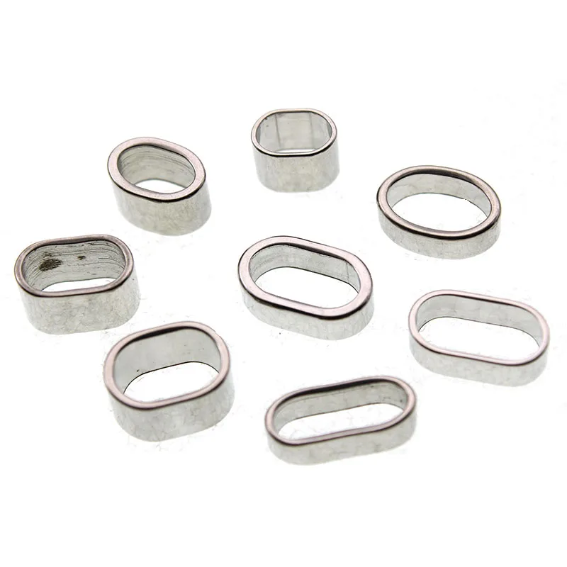 10pcs Stainless Steel Metal Big Hole Tube Spacer Beads for Jewelry Making Fit Charm Leather Bracelet DIY Handmade Findings