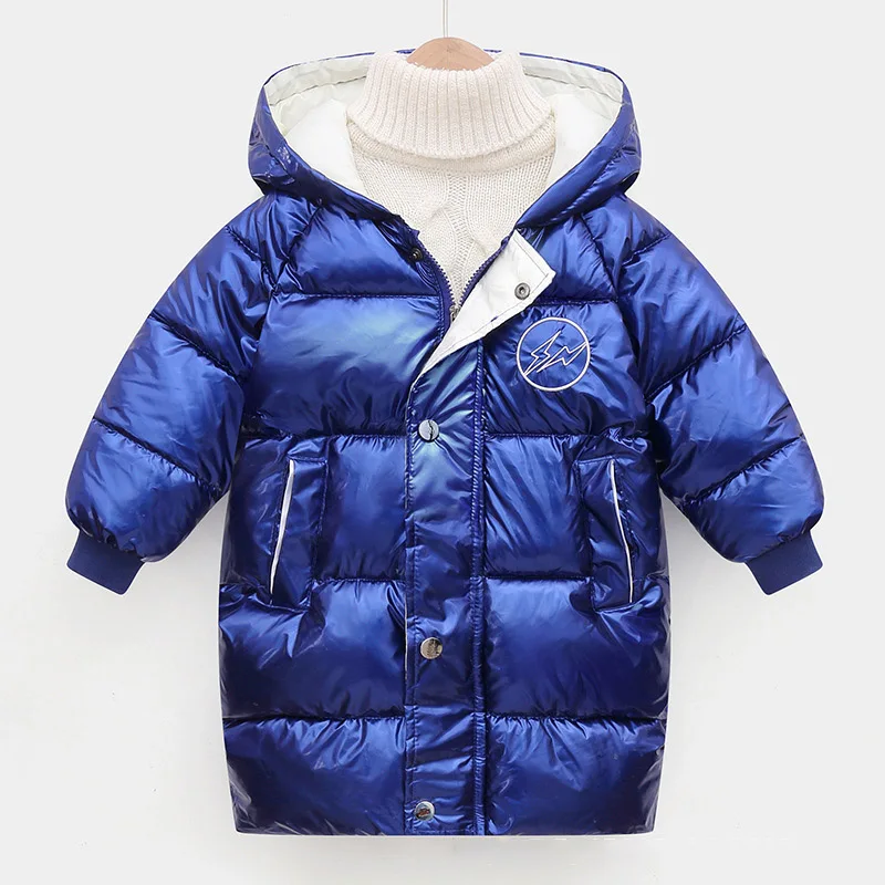 Long Winter Jacket for Baby Kids Boys Hooded Parkas Coat Puffer Jacket Warm Winter Jacket For Girls Coats Children's Jackets