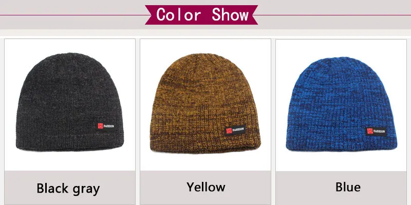 Skullies Beanies Männer Winter Hut Frauen Gestrickte Hüte Für Männer Kappe Winter Beanie Hut Gorro Dicke Warme Brimless Pelz Motorhaube Männer der Kappe – Detail 12