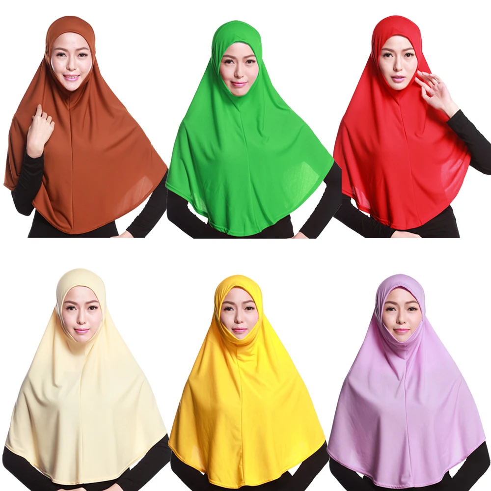 Muslim Women Full Cover Inner Hijab Long Shawls Head Wrap Scarves Headcover Soft Headscarf Bandanas Islamic Arab Bonnet Fashion